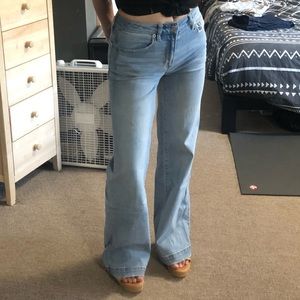 American Eagle high waist wide leg jean